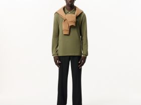 Мужское поло Lacoste L.13.12 классического кроя с длинным рукавом