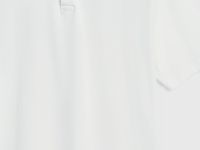 Поло из текстурной хлопковой ткани, Белый