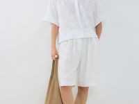 Рубашка из хлопка с вышивкой, Белый