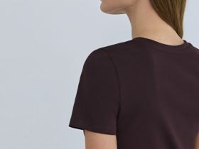 Базовая футболка из хлопка, Коричневый