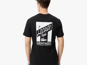 Мужская хлопковая футболка Lacoste классического кроя