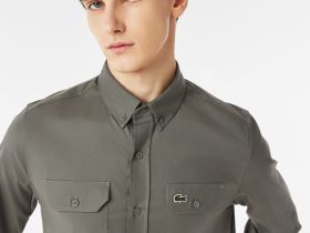 Мужская рубашка Lacoste приталенного кроя Button Collar