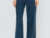 Широкие джинсы с мягкой фактурой, Синий