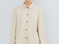 Рубашка из искусственной замши, Бежевый