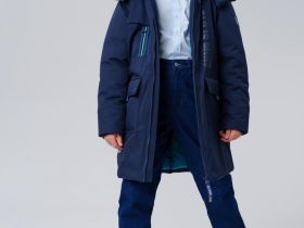 Пальто текстильное с полиуретановым покрытием для мальчиков