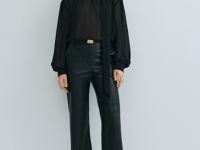 Брюки из искусственной кожи, Черный