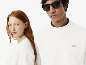 Хлопковый свитшот Lacoste свободного кроя унисекс