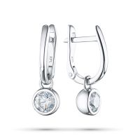 Серьги из белого золота с бриллиантами э0901сг08210864