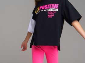 Фуфайка трикотажная для девочек (футболка)