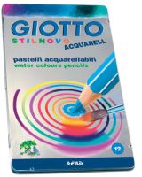 Набор карандашей акварельных Fila Giotto "Stilnovo" 12 цв в метал кор