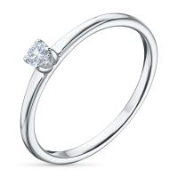 Классическое кольцо из серебра э0612кц04160500_white