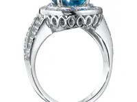 Кольцо из белого золота с топазом э4771кц09251301