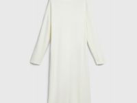 Платье-свитер с содержанием шерсти, Бежевый