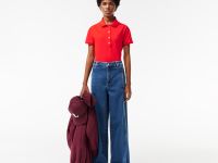 Женское поло Lacoste приталенного кроя из эластичного хлопка