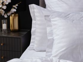 Постельное белье Белый, страйп-сатин 921987