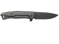 Складной нож LionSteel MT01B BW, сталь M390, рукоять Black titanium