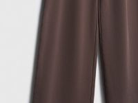 Широкие брюки с эластичным поясом, Коричневый