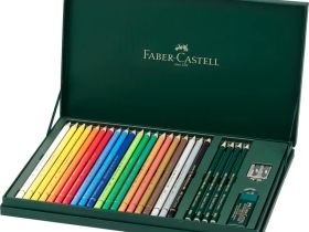 Набор карандашей цветные Faber-Castell "Polychromos" 20 цв.+ 4 ч/г заточен., студийная коробка