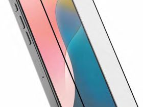 Защитное стекло uBear Extreme Nano Shield для Apple iPhone 16 с чёрной рамкой