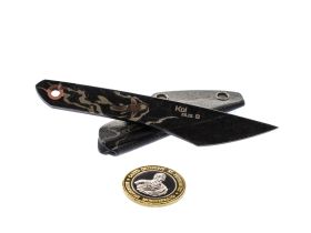 Скелетный нож N.C.Custom Киридаши Koi Blackwash, сталь AUS-8