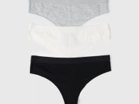 Трусы-бразилиана с мягкой резинкой, 3 шт., Белый