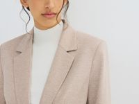 Однобортный пиджак, Бежевый