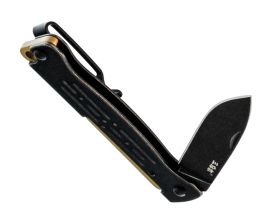 Складной нож Sanrenmu PT611-SB, сталь 12C27, рукоять нержавеющая сталь, черный