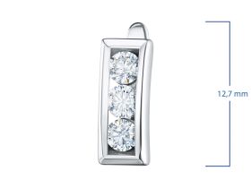 Серьги из белого золота с бриллиантами э0901сг08200954