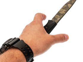 Охотничий нож Hot Knife Hoot, сталь D2 cerakote camo, рукоять черная микарта