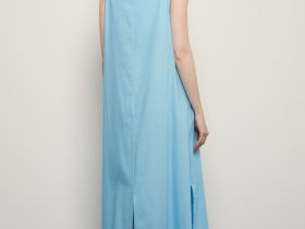 Сарафан макси с v-образными вырезом