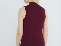 Вязаная майка с воротником-стойкой, Фиолетовый