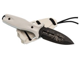 Тактический нож N.C. Custom Grave 2.0 LE Stormtrooper blackwash, сталь AUS-10, рукоять White Elastron