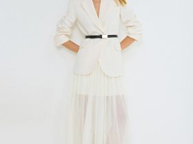 Юбка из шифона, Бежевый