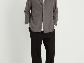 Рубашка из тенселя полуприлегающего силуэта