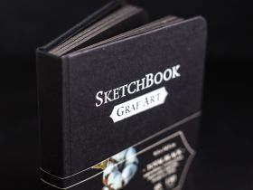 Скетчбук для графики Малевичъ "GrafArt" Total Black 9,5х14,5 см 48 л 150 г