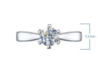 Классическое кольцо из белого золота э4712кц12150900
