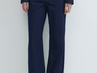 Широкие джинсы Wide leg с ремнём, Синий