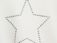 Лонгслив со стразами для девочек, Белый