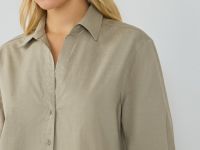 Рубашка из хлопка с рукавом 3/4, Зеленый