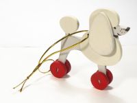 Игрушка деревянная "IDH Center" Пудель белый 1013