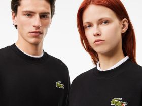 Флисовый свитшот Lacoste унисекс