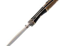 Складной нож Reptilian Трапёр-01 лимитированная версия, сталь D2, рукоять черный G10/коричневая микарта