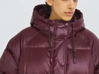 Пуховик с натуральным утеплителем, Фиолетовый