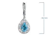 Серьги из белого золота с топазами э4771сг09251301