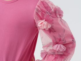 Джемпер трикотажный для девочек (футболка с длинными рукавами)