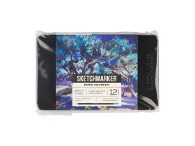 Набор карандашей цветные Sketchmarker "Пастельные оттенки", 12 цветов, жестяной пенал