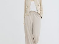 Укороченный жакет из искусственной замши, Бежевый