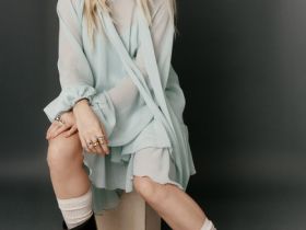 Платье мини с рюшами, Зеленый