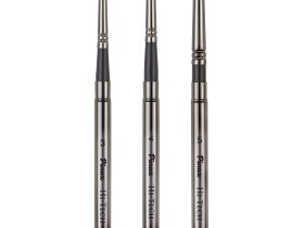 Набор кистей синтетика Pinax "HI-TECH" складные 3 шт, ассорти, пенал д/кистей