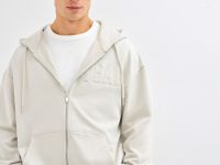 Толстовка на молнии с аппликацией, Белый